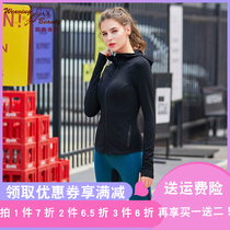 Beau Spring Yoga Gown Jacket Woman Zipped Open Shirt Long Sleeve Autumn Winter Style Tight Hood Sweatshirt Sports Fitness Prati