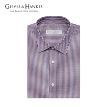  BRITISH gentry LUXURY GIEVESHAWKES JUNHUANG SHI MENS British plaid CASUAL short-SLEEVED SHIRT G3766ER501