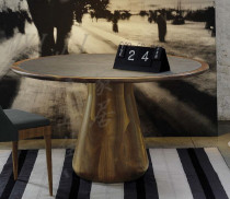 Simple solid wood round table designer creative coffee casual small round table Nordic bar table