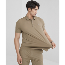 High end no trace pressure plastic stretch polo shirt mens tide short sleeve T-shirt 2021 summer new business casual lapel