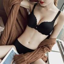 CAPHIA underwear women sexy gathered without steel ring bra set smooth surface without trace back autumn new small bra