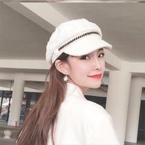   Net red beret female autumn and winter small fragrance Japanese autumn and winter easy-to-use shell hat wild red soft sister tide