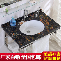  Porcelain bathroom washbasin sink Bathroom small apartment bathroom cabinet combination Marble wall-mounted washbasin Pottery