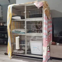 Stainless steel cat cage double-layer three-layer cat cage combination household indoor cat villa large cat cage cat fence
