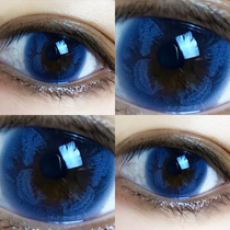 Blue beauty pupil size 13mm diameter Ai Jing European and American mixed blood contact lenses cos Daily throw half a year throw K