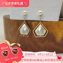 Diamond sea Mabe temperament ear clip CC original design mosquito coil plate painless comfort decorative earrings