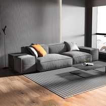 Light extravagant tech cloth sofa Nordic modern minimalist living-room down straight row trio cloth art net red wind sofa BL25