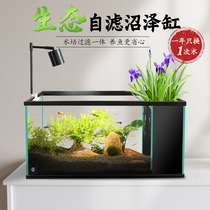 Ecological landscaping fish tank Swamp filter Living room Small glass aquarium Goldfish tank Creative water plant tank Turtle tank