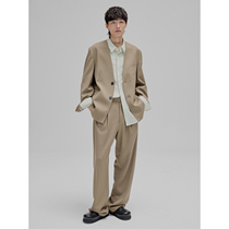 NANS Linen blended environmental protection fiber provincial bag design simple V - collar wide comfort suit jacket