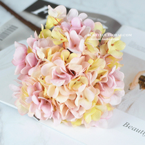 French romantic elegant oil painting big hydrangea decoration simulation flower wedding flower arrangement home soft decoration ornaments