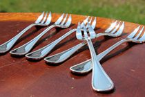 Christofle Kunting Perles Silver plated six sets of oyster forks Western tableware Full European style