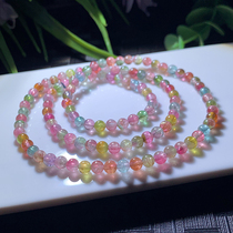 Jiasheng dreamy watermelon tourmaline bracelet 4 8mm 19 4 grams two-color crystal stone bracelet female 12750