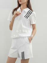 Seven Volume One cut small white line design zipper lapel top casual pants set women 0629 0630
