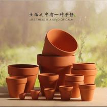 Red clay flower pot fleshy small breathable coarse ceramic water-absorbing flower pot chlorophyll green Lote special sale clearance in large quantities