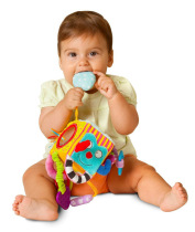 Export American perception training multifunctional multi-faceted animal building block cart rattle pendant baby educational toy