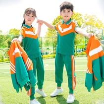 School Uniform Suit Elementary School Students Three Sets Children Sports Class Clothing 2020 New Kindergarten Garden Clothes Spring Autumn Clothing Pure Cotton
