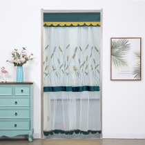 Summer Mosquito-Proof Door Curtain Bedroom Home Free Punch Mesh Yarn Partition Curtain Double Layer Yarn Curtain Long Door Curtain Semi-Curtain Hanging Curtain