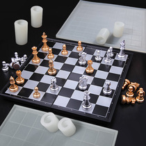 Three Letters Chess Silicone Mold Die DIY Candle Silicone Mold Chessboard 6 Pieces Of Chocolate Baking Sharper