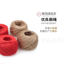 Large box of red hemp rope vintage handmade material decoration packaging woven jujut rope