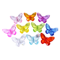 Large number of children acrylic grabbing crystal clear butterfly animal ornaments jewel toys male and female children prize gifts