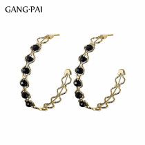 925 Silver Needle Advanced Sensory Earrings Small Crowdcrowned 100 lap Circle Exaggerated Large Earrings Elegant Mesh Red Earrings Earrings