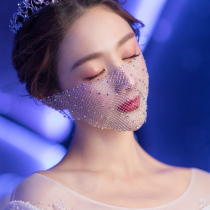 Shining rhinestone mask personality decoration fashionable cover Korean Net red face goddess thin foreign mask mask