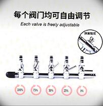 Sub-head three-way stainless steel valve air pump supply oxygen windpipe porous 8MM to 4MM air diverter dispenser