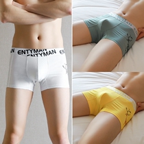 Brand Underwear Mens Four Corner Pants Pure Cotton Flat Corner Pants Youth Summer Breathable and sweat Comfortable Personality Trend Pants head