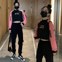 Korean version of jazz dance costume student practice uniform Han dance girl group performance uniform female adult jazz street dance sports suit