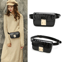 Decorative belt waist bag women tide ins fashion crocodile pattern lock mobile phone small bag belt Joker slung chest bag
