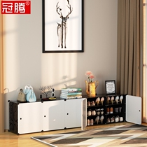 Shoe cabinet home door outside aisle black simple modern ultra-thin household large capacity easy assembly economical