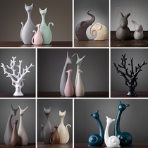 New home new Chinese ceramic deer art ornaments Elephant Home creative office decorations living room furnishings small