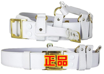 White ceremonial duty belt Outer belt Shoulder strap Security picket true flag-raising uniform Oblique cross belt promotion