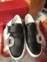 roger vivier black matte leather double breasted sneakers domestic spot