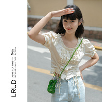 LRUD shirt Women summer short sleeve 2021 New Korean bubble sleeve sweet niche chic coat short shirt thin