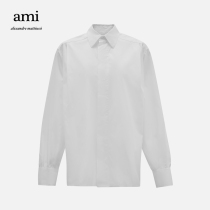 Ami Paris Lady temperament casual slim solid color long sleeve shirt