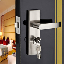 EPE lock single tongue bearing indoor door lock M501H08SN Handle lock package Chinese simple room door lock