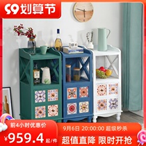 Living room lockers against the wall cabinets bedside cabinets free installation of color drawers American ins painted solid wood storage cabinets