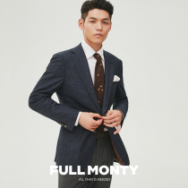 (2021 New) imported wool single West navy blue bird blazer men Business casual single West