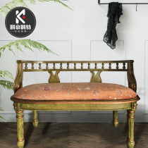 American bedroom balcony small sofa leisure chair double sofa chair cafe leisure chair solid wood talks chair