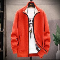 Mens warm sweatshirt autumn winter new Korean version trendy outside wearing gush thickened with knitted sweaters blouses