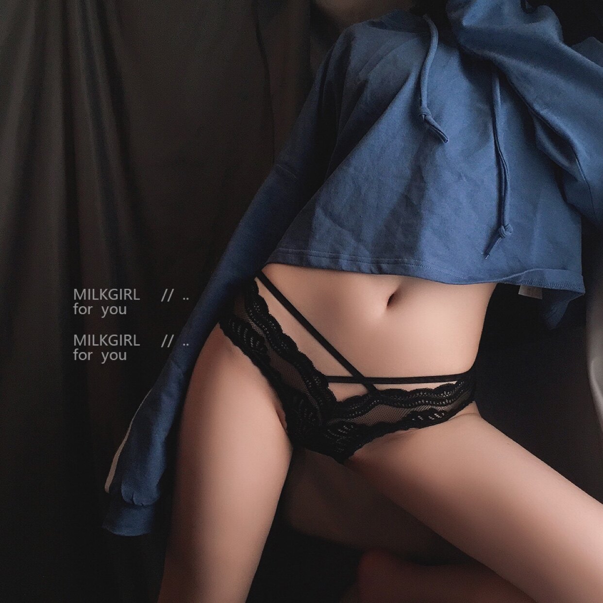 Day Ensemble Teenage Girl Cross Strap Underpants Sexy fire Spicy Lace Mesh Yarn Pure Cotton Inner gear Low waist triangular trouser hollowed out