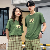 Couple dress summer clothes 2021 new trend ins short sleeve T-shirt set you dress me skirt a set of niche design