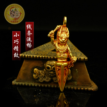 Buddhist supplies tantric instruments Nepal handmade copper gilt Dawei Diamond prong 6 2cm