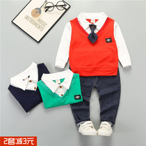 Boy baby suit 3 fashion casual two-piece set fashion 2020 spring and autumn new 4-year-old infant childrens clothes