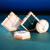 Solid wood necklace pendant display rack necklace rack jewelry props display jade jewelry jewelry frame base