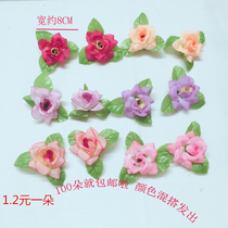 Japanese sassy plate decoration six-color rose creative tableware decoration display cabinet simulation flowers and plants