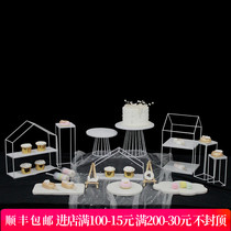 European cake shelf multi-layer tray dessert table ornaments display stand cold meal tea break afternoon tea snack shelf