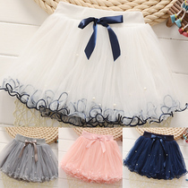 Girls short skirt childrens gauze baby Puff skirt spring and summer lower skirt A- line dress children princess skirt Korean version