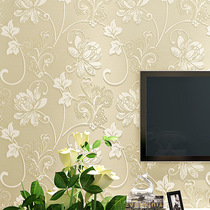  3D three-dimensional pastoral non-woven self-adhesive wallpaper warm bedroom living room wallpaper TV background wall renovation wall sticker